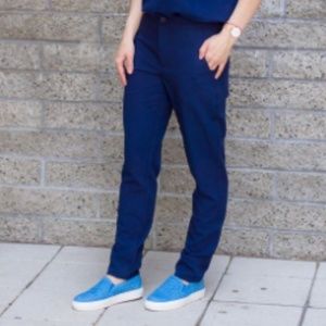 FIGS Tokha Trouser Pant in nay blue color